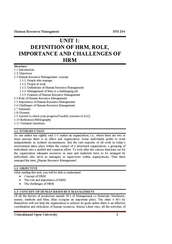 picture Human Resource Management Pdf 43804 | Hm 204 Human Resource Managment