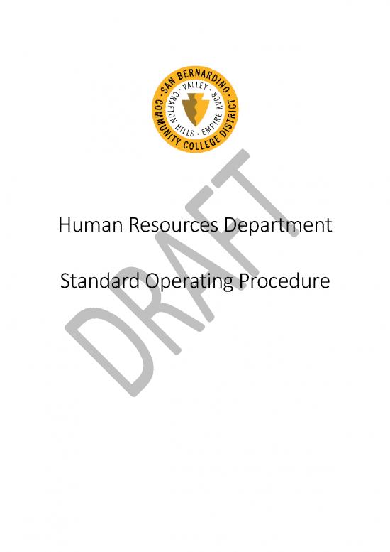 picture Human Resources Standard Operating Procedures Pdf 43882 | Human Resources Sop (07 15 20 Draft)