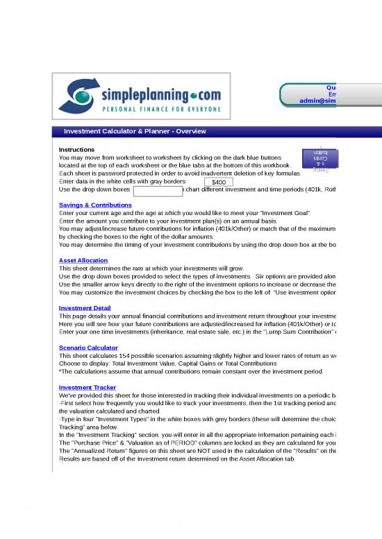 picture_Excel Worksheet With Formulas 43341 | Investment Calculator & Planner Demo