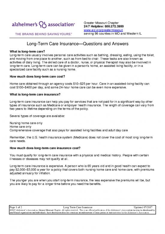 picture1_Insurance Pdf 44227 | Long Term Care Insurance   Questions Answers