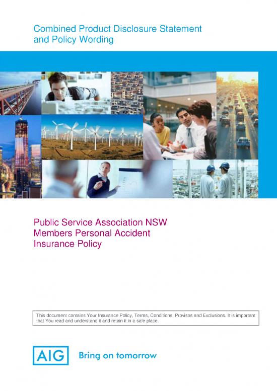 picture Insurance Pdf 44153 | Members Personal Accident Policy Wording And Pds 2016