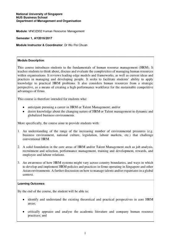 picture Human Resource Management Pdf 43791 | Mno2302 Human Resource Management S1ay1617