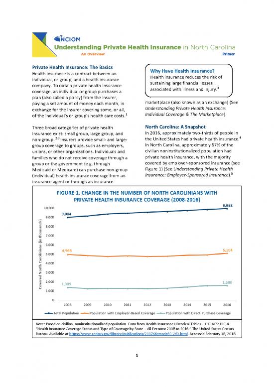 picture Insurance Pdf 44117 | Nc Private Health Insurance Primer