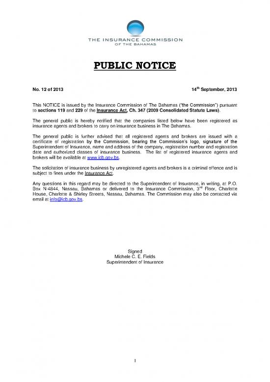 picture_Insurance Pdf 44077 | Public Notice 12 Agents And Brokers
