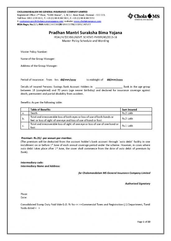 picture Insurance Policy Pdf 44301 | Pw Pmsby
