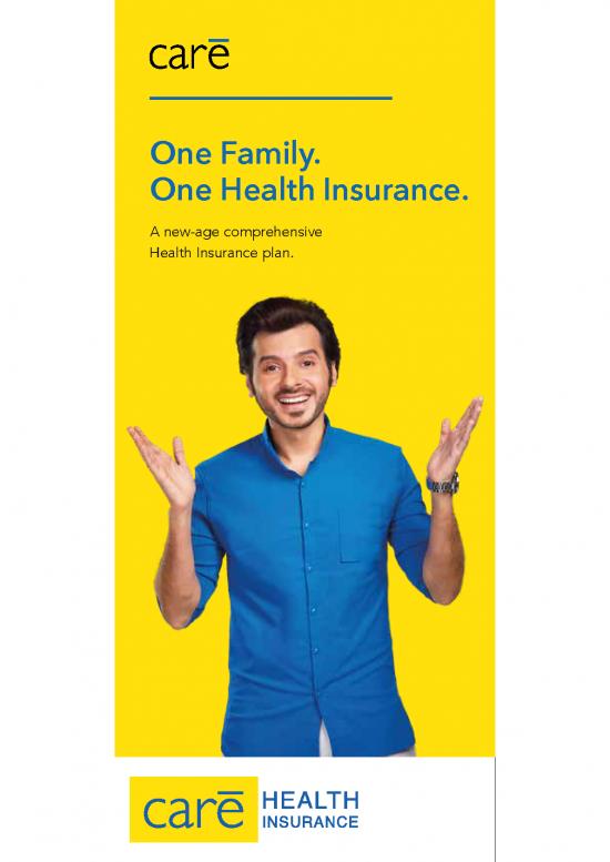 picture Insurance Pdf 43991 | Religare Care Health Insurance Plan Brochure
