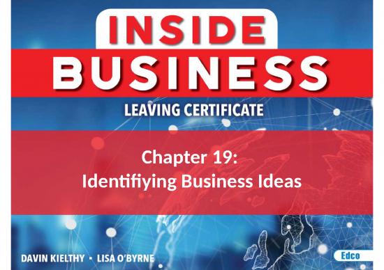 picture Presentation For Business Development 42979 | Schapter 19 Identifying Business Ideas