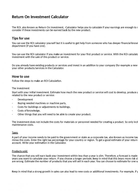 picture_Investment Calculator Excel Template 43067 | Tool Roi Calculator