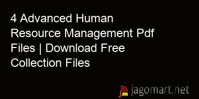 picture 4 Advanced Human Resource Management Pdf Files | Download Free Collection Files