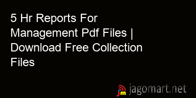 picture 5 Hr Reports For Management Pdf Files | Download Free Collection Files