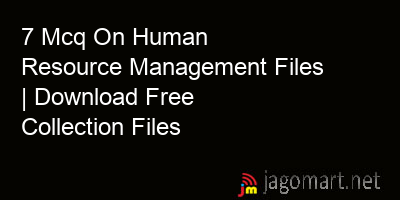 picture 7 Mcq On Human Resource Management Files | Download Free Collection Files