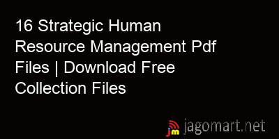 picture 16 Strategic Human Resource Management Pdf Files | Download Free Collection Files