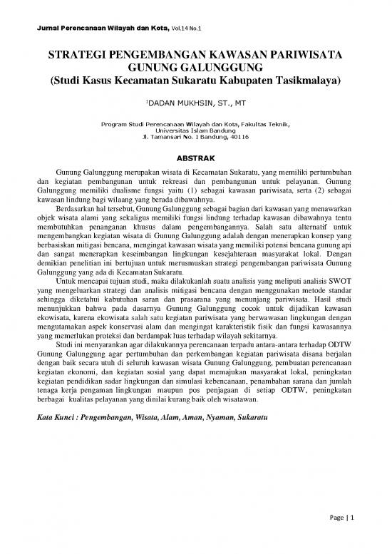 picture Jurnal Penelitian Pdf 45891 | 124469 Id Strategi Pengembangan Kawasan Pariwisata