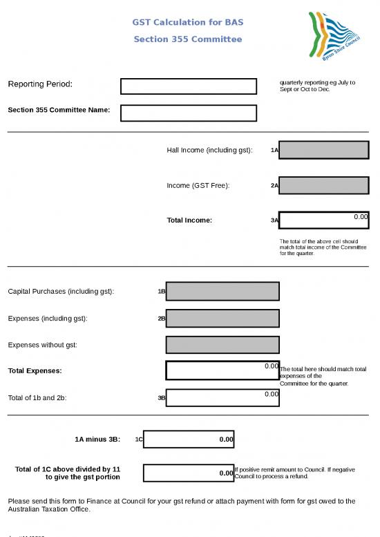 picture_20162017 Template J2 Gst Calculation For Bas Section 355 Committees Worksheexls