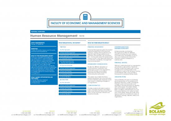 picture Sample Human Resource Plan For Business Pdf 45223 | Boland College Human Resource Management