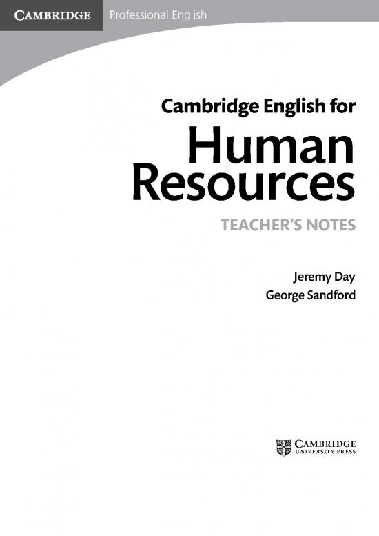 picture Cambridge English For Human Resources Pdf 45234 | Cambridge English For Hr Teacher Book