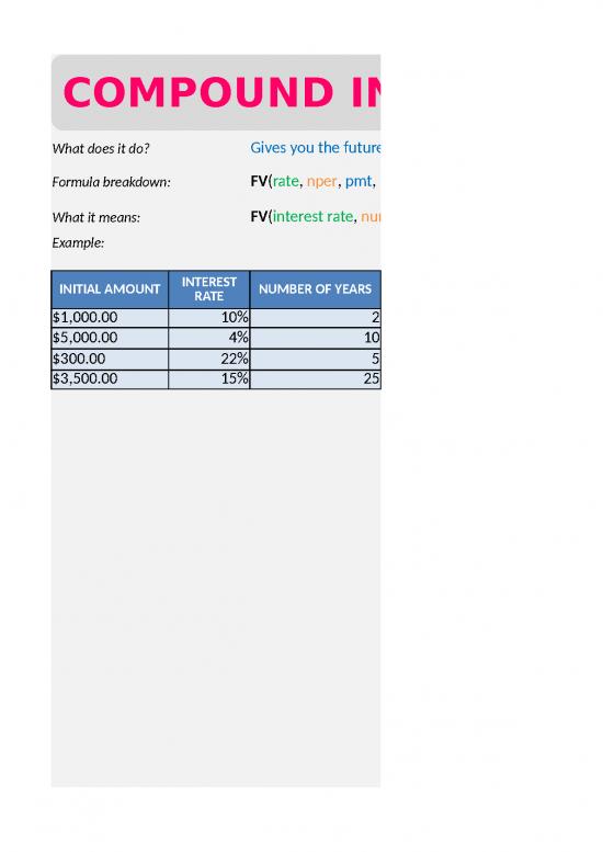 picture Compound Interest Excel Template 46537 | Compound Average Formula