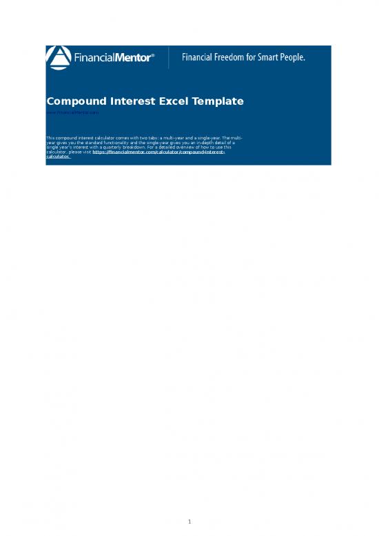 picture Compounding Excel Sheet 46191 | Compound Interest Excel Template