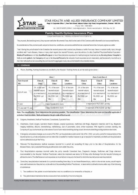 picture Star Health Insurance Terms And Conditions Pdf 44498 | Family Health Optima Insurance Plan