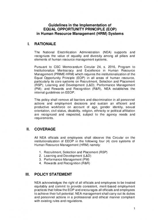 picture_Theoretical Orientation Pdf 45478 | Guidelines In The  Implementation Of Equal Opportunity Principle (eop) In Human Resource  Management (hrm) Systems
