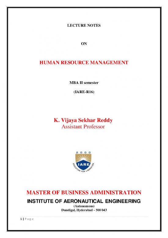 picture_Human Resource Planning Pdf Notes 45342 | Iare Hrm Notes