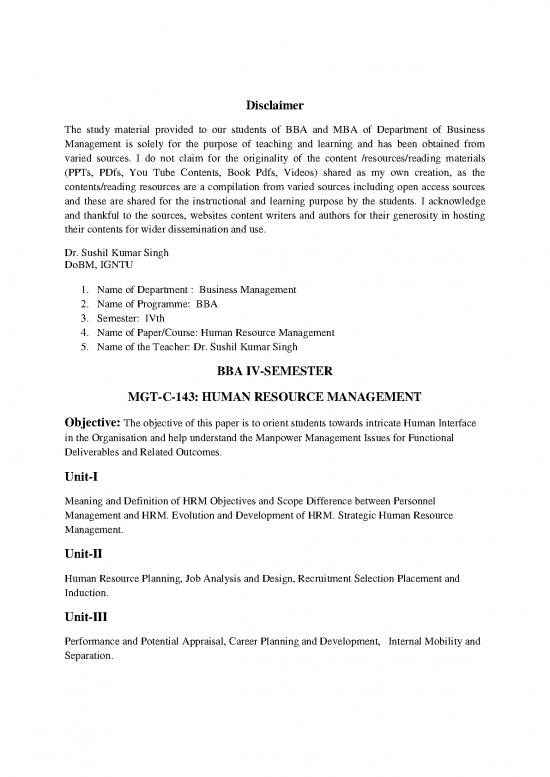 picture_Learning Pdf 45355 | Igntu Econtent 408397439950 Bba 4 Dsushilkumarsingh Humanresourcemanagement Unit1to5
