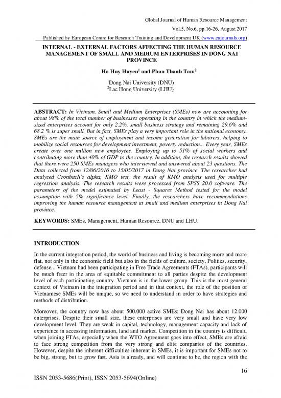 picture Internal And External Factors Affecting Human Resource Management Pdf 45277 | Internal External Factors Affecting The Human Resource Management Of Small And Medium Enterprises In Dong Nai Province