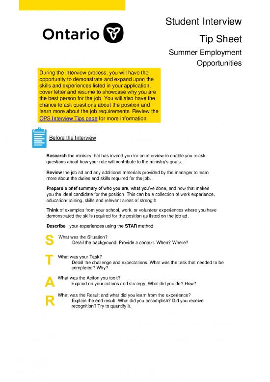picture Letter Pdf 45314 | Interview Tip Sheet