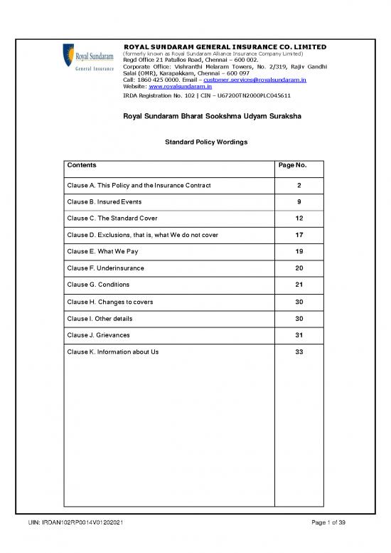 picture_Royal Sundaram General Insurance Policy Pdf 44505 | Irdan102rp0014v01202021