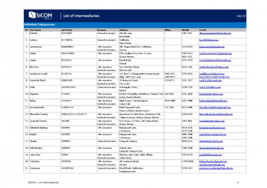 picture1_List Of Intermediaries As @ July 2022