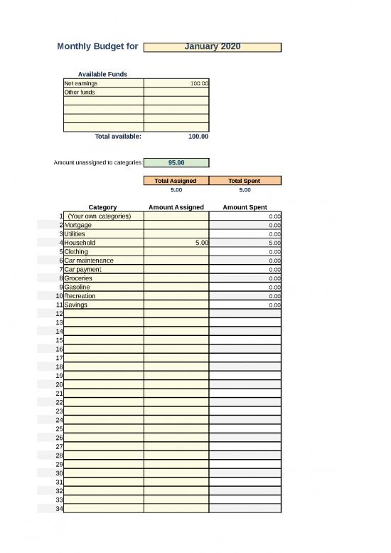 picture_Car Payment Formula Excel 46082 | Monthly Budget Gs