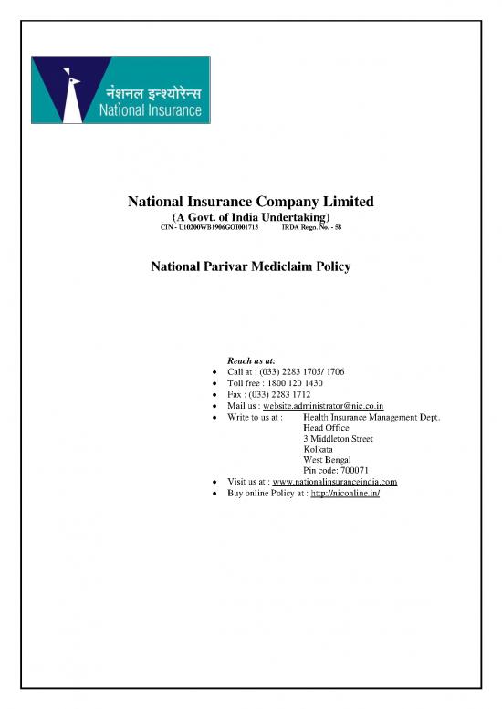 picture1_National Insurance   National Parivar Mediclaim Policy