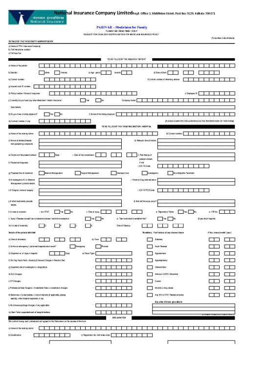 picture_Family Therapy Pdf 44658 | National Insurance Parivar Mediclaim Claim Form