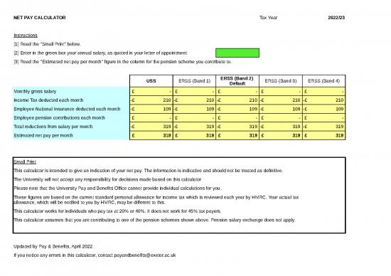 picture_Spreadsheet Calculator 46469 | Net Pay Calculator Tax Year 2022