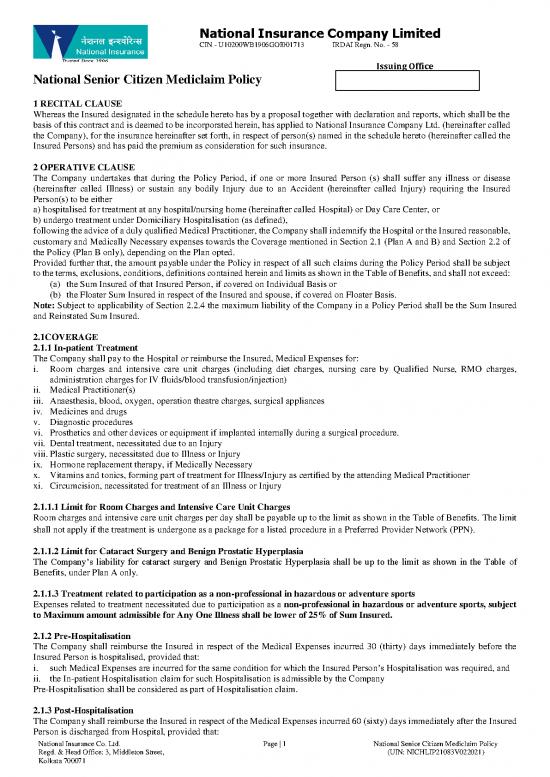 picture National Senior Citizen Mediclaim Policy Pdf 44510 | Nichlip21083v022021