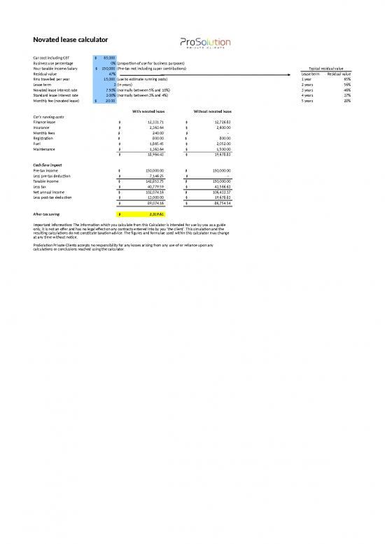 picture_Spreadsheet Calculator 46578 | Novated Lease Calc
