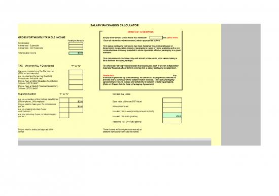 picture Spreadsheet Calculator 46498 | Salary Packaging Calculator