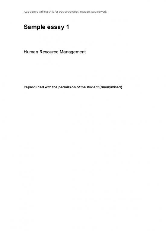 picture Human Resource Management Essay Pdf 45037 | Sample Essay 1 N S