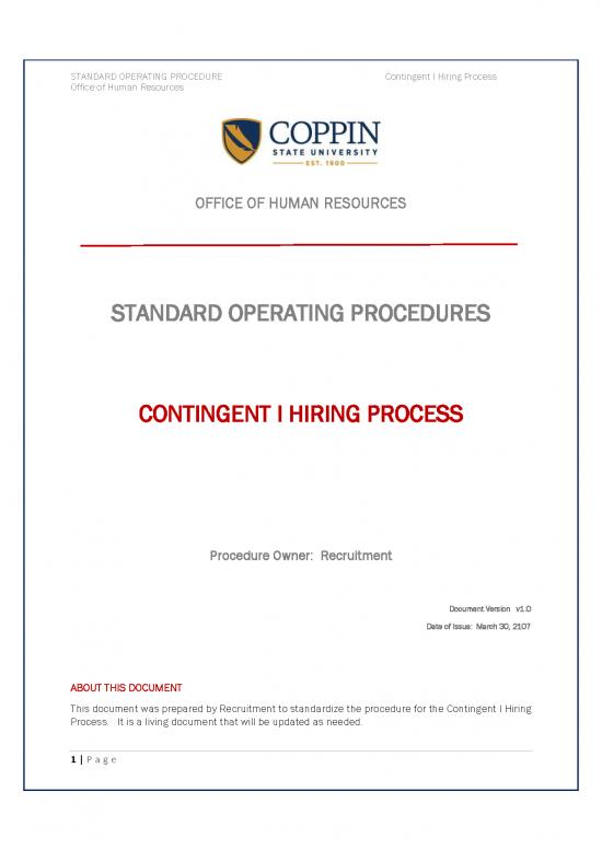 picture_Standard Operating Procedures   Contingent I Hiring Process