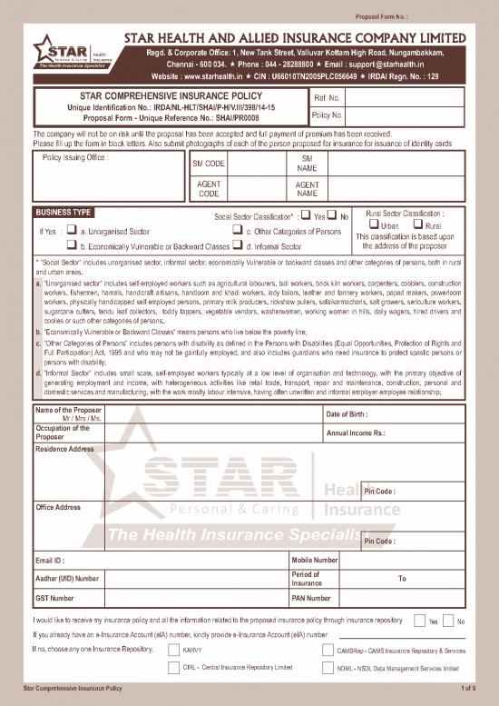 picture Star Comprehensive Insurance Policy Pdf 44537 | Star Health