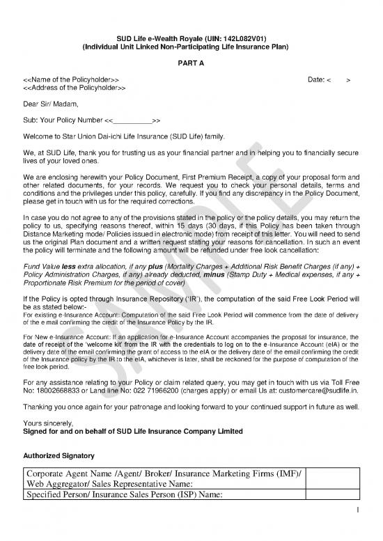 picture1_Thesis Proposal Sample Pdf 44714 | Sudlife E Wealth Royale Policydoc