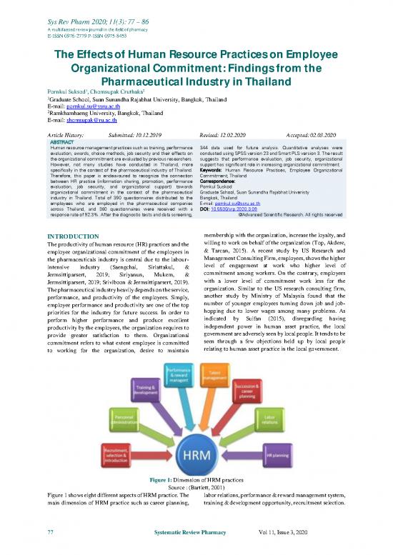 picture Journal Article Example Pdf 45583 | The Effects Of Human Resource Practices On Employee Organizational Commitment Findings From The Pharmaceutical Industry