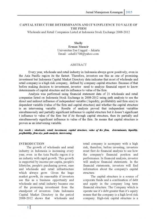 picture1_Jurnal Manajemen Pdf 46064 | Ueu Master 6274 Capital Structure Determinants And Its Influence To Value Of The Firm Jurnal Bahasa Inggris
