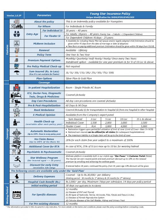 picture1_Young Star Insurance Policy Pdf 44474 | Young Star Policy