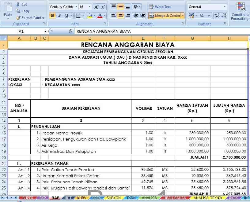 picture DOKUMEN PENAWARAN PROYEK - RAB Pembangunan Gedung ASRAMA SMA