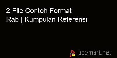 picture 2 File Tentang Contoh Format Rab