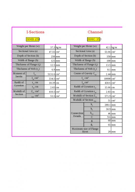 picture_Excel Sheet Download 6118 | Indian Steel Table - Standar Format