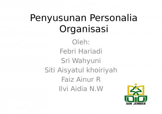 picture_Presentasi Usaha Ppt 4840 | Dasar Manajemen - Penyusunan Personalia Organisasi
