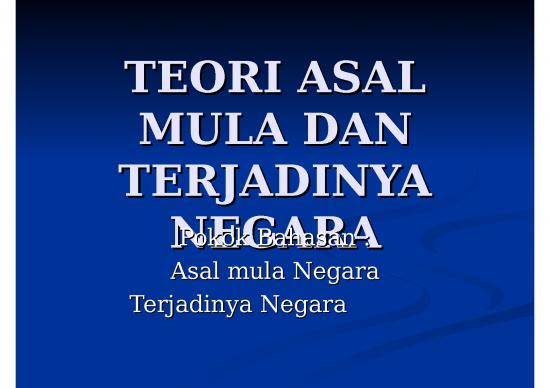 picture_Teori Asal Mula Dan Terjadinya Negara