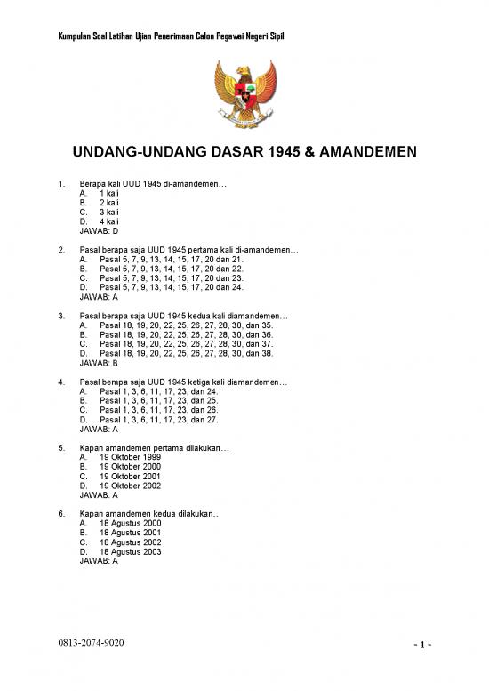 picture1_Contoh Soal Tes Cpns - Amandemen Uud 1945